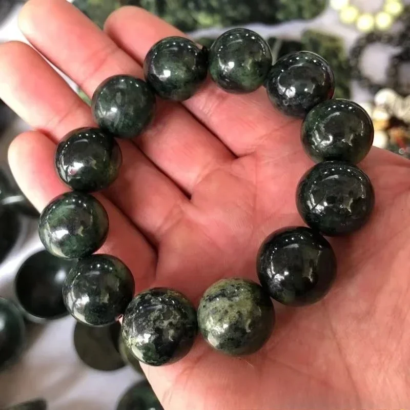 

Новый натуральный нефритовый браслет из тибетского нефрита «Король медицины» для мужчин и женщин, магнитное украшение для здоровья