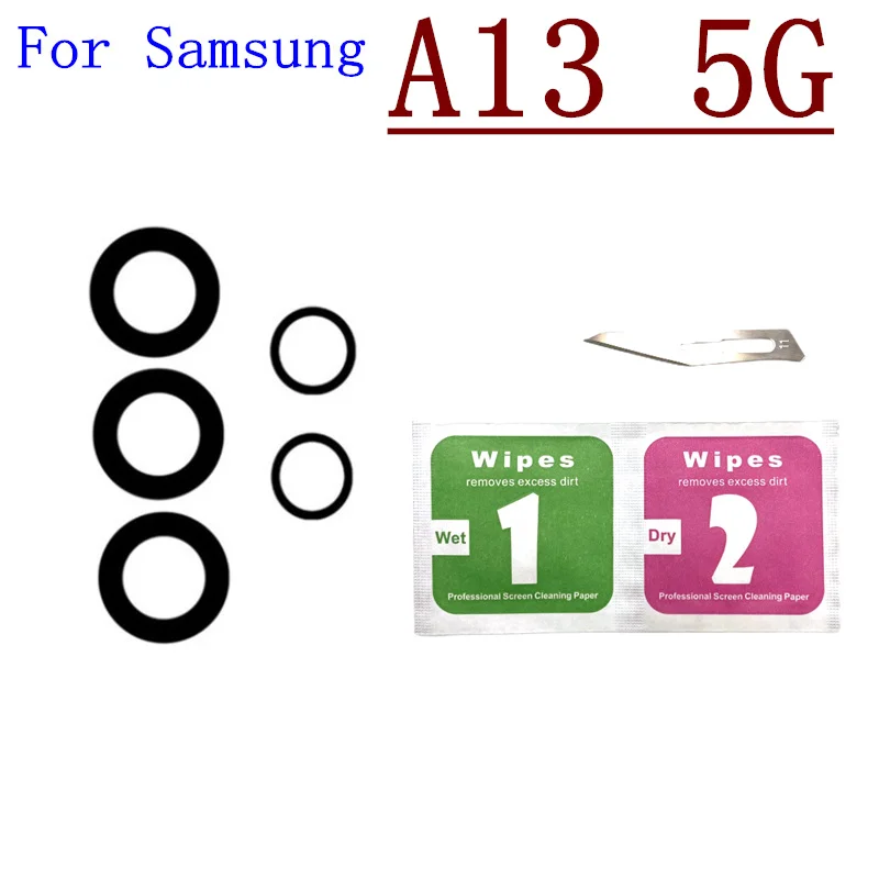 2Set Back Rear Camera Glass Lens With Sticker For Samsung Galaxy A03s A13 4G A23 A33 A53 A73 5G Replacement Repair + Tools