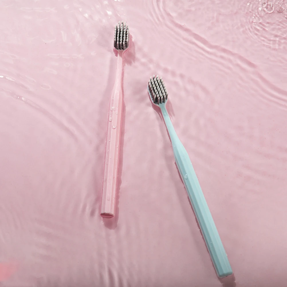3 قطع فرشاة أسنان ذات شعيرات ناعمة للاستخدام للبالغين، شعيرات تدوم طويلاً، تصميم فعال لصحة الفم #4