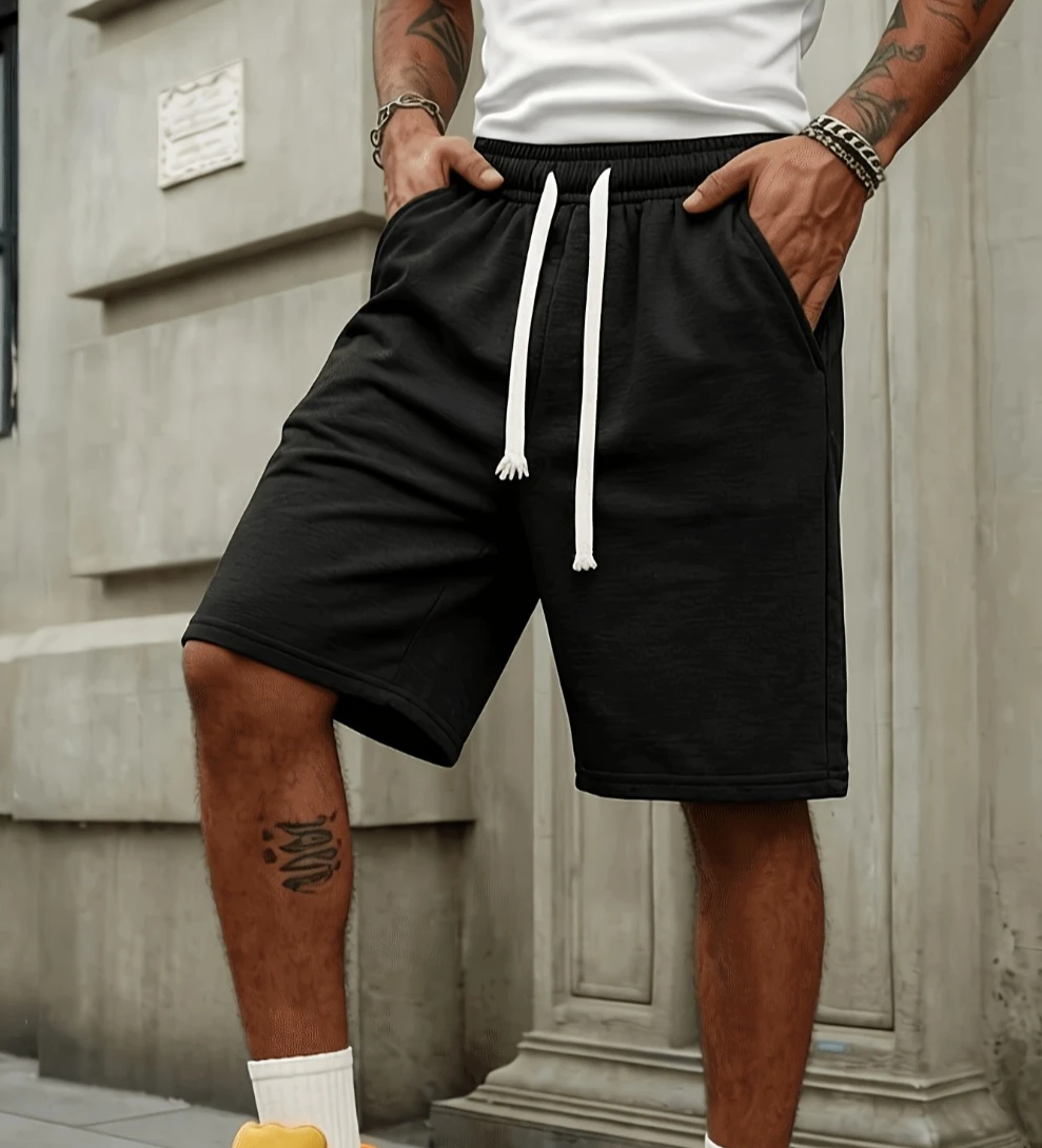 Shorts atléticos e casuais masculinos, shorts estilo americano, shorts unissex de verão com corte solto e moderno, shorts de basquete estilo hip-hop.