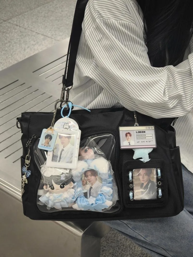 

Japanese large capacity itabag nylon portable handbag female DIY Ita bag students and women casual commuting cross-body bag