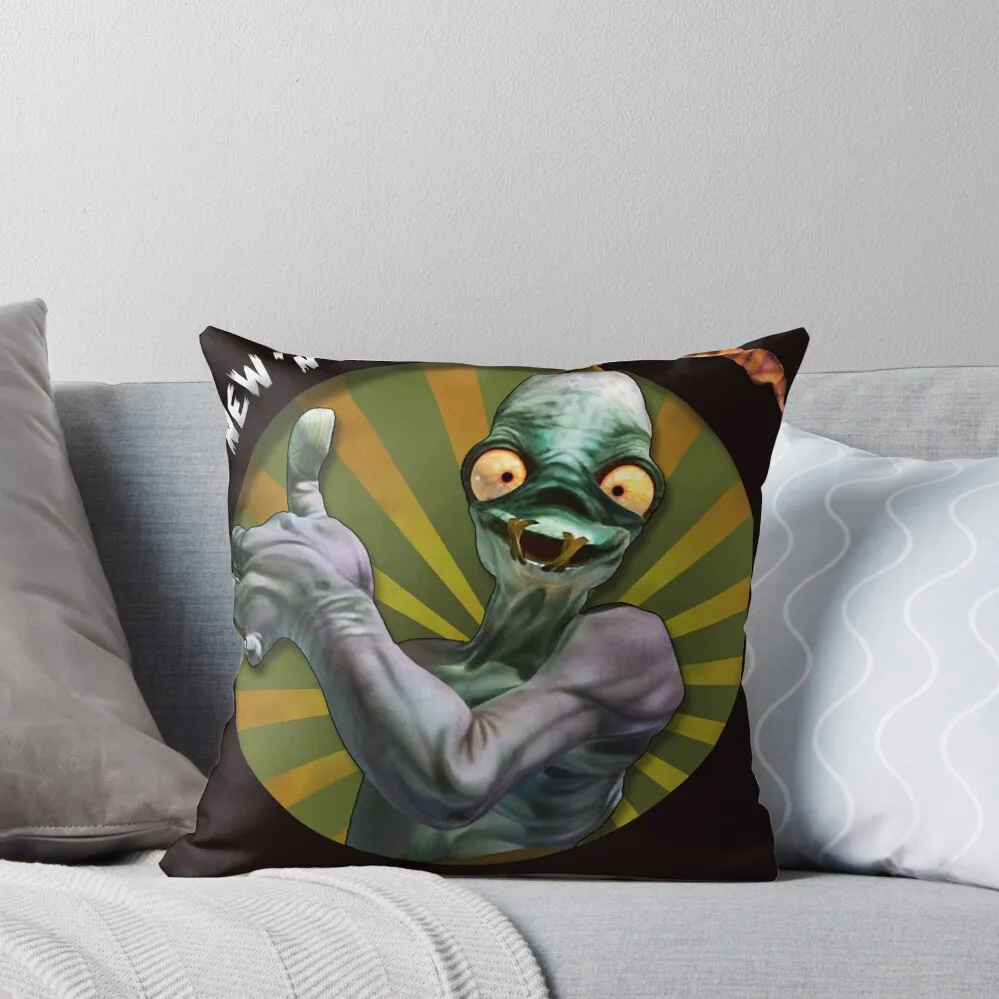 New 'N' Tasty - Abe's Exoddus - Oddworld Throw Pillow Cushion Cover Pillow Case Christmas pillow