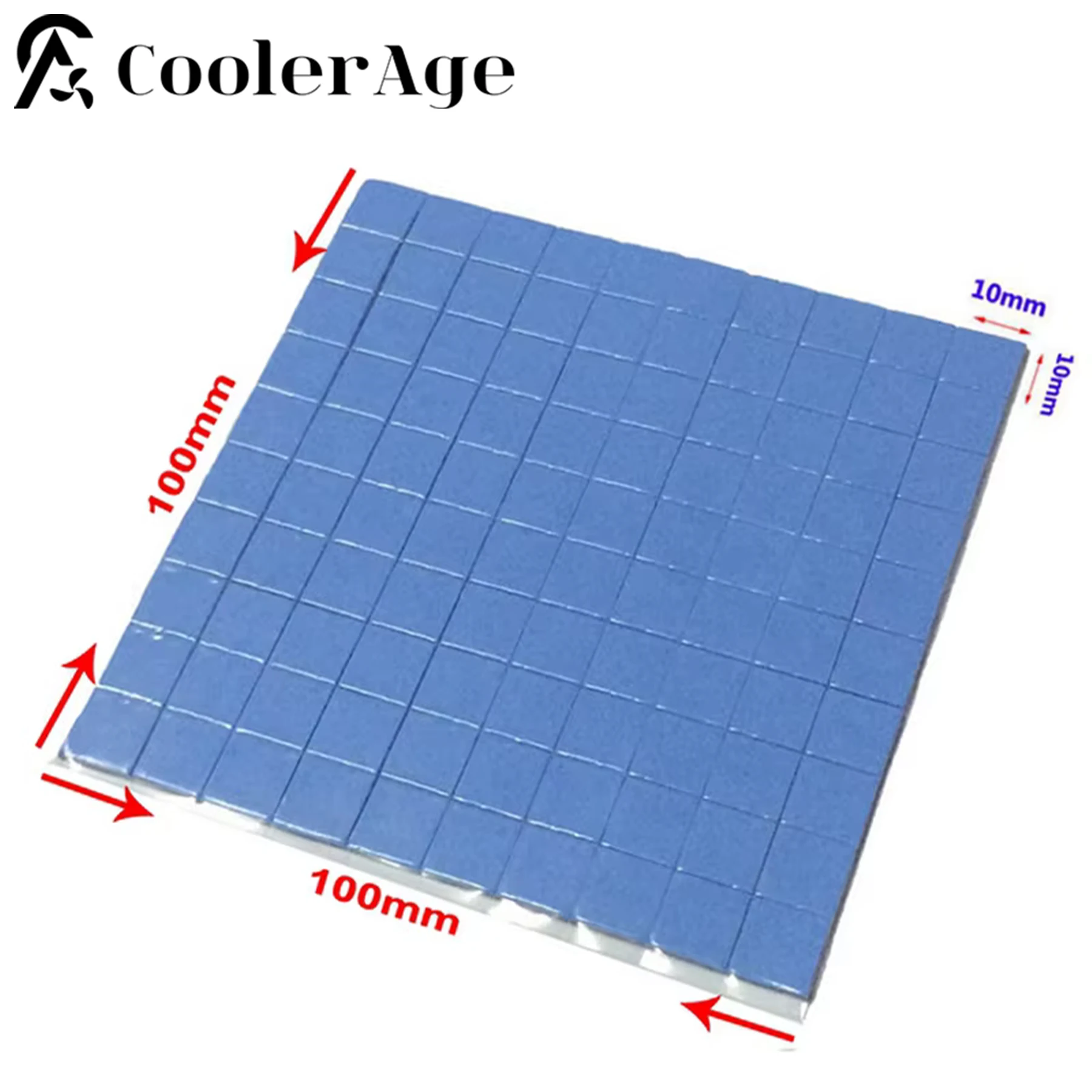 100 pcs Blue 10mm*10mm*1mm GPU CPU Heatsink Cooling Conductive Silicone Pad Thermal Pad