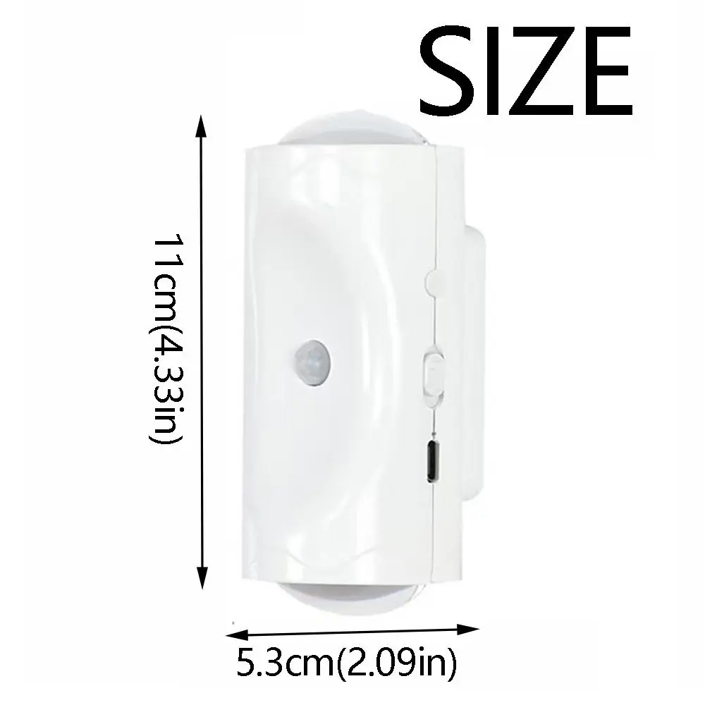 مستشعر لاسلكي ضوء الليل عكس الضوء المحمولة LED مصباح الخزانة 3/7 ألوان تغيير محس حركة RGB التدرج الجدار مصباح خزانة #6