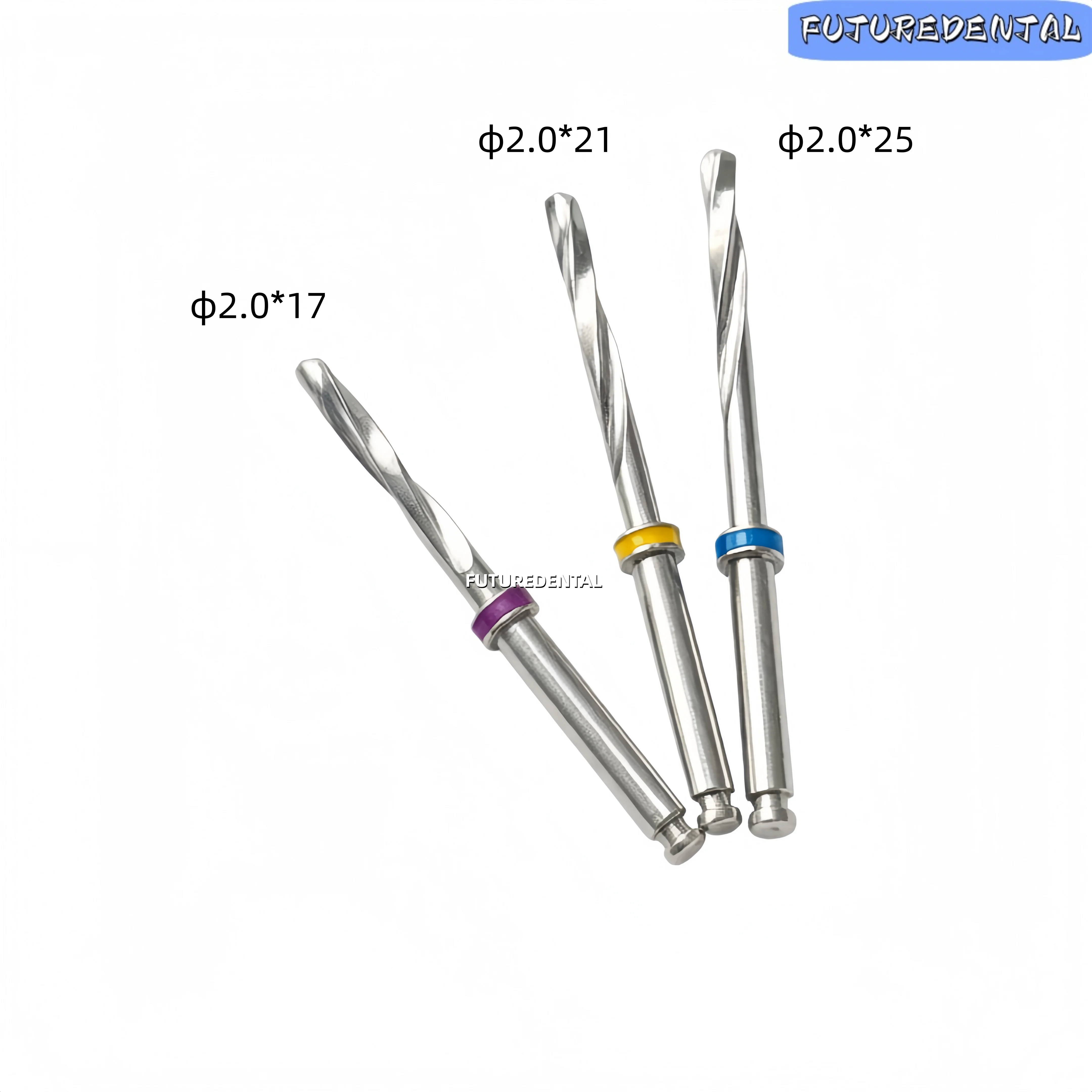Dental Pilot Drill Digital Guided Implant Guide Drill Compatible Drill Tapered Twist Starter Drill 17 21 25mm