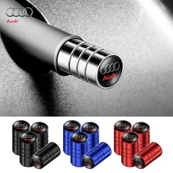 4Pcs Car Styling 3D Aluminum Metal Car Wheel Tire Air Valve Caps Cover For Audi A3 A4 b6 b8 b7 A6 A8 S Line S3 S4 S6 Q3 Q5 Q7 Q8