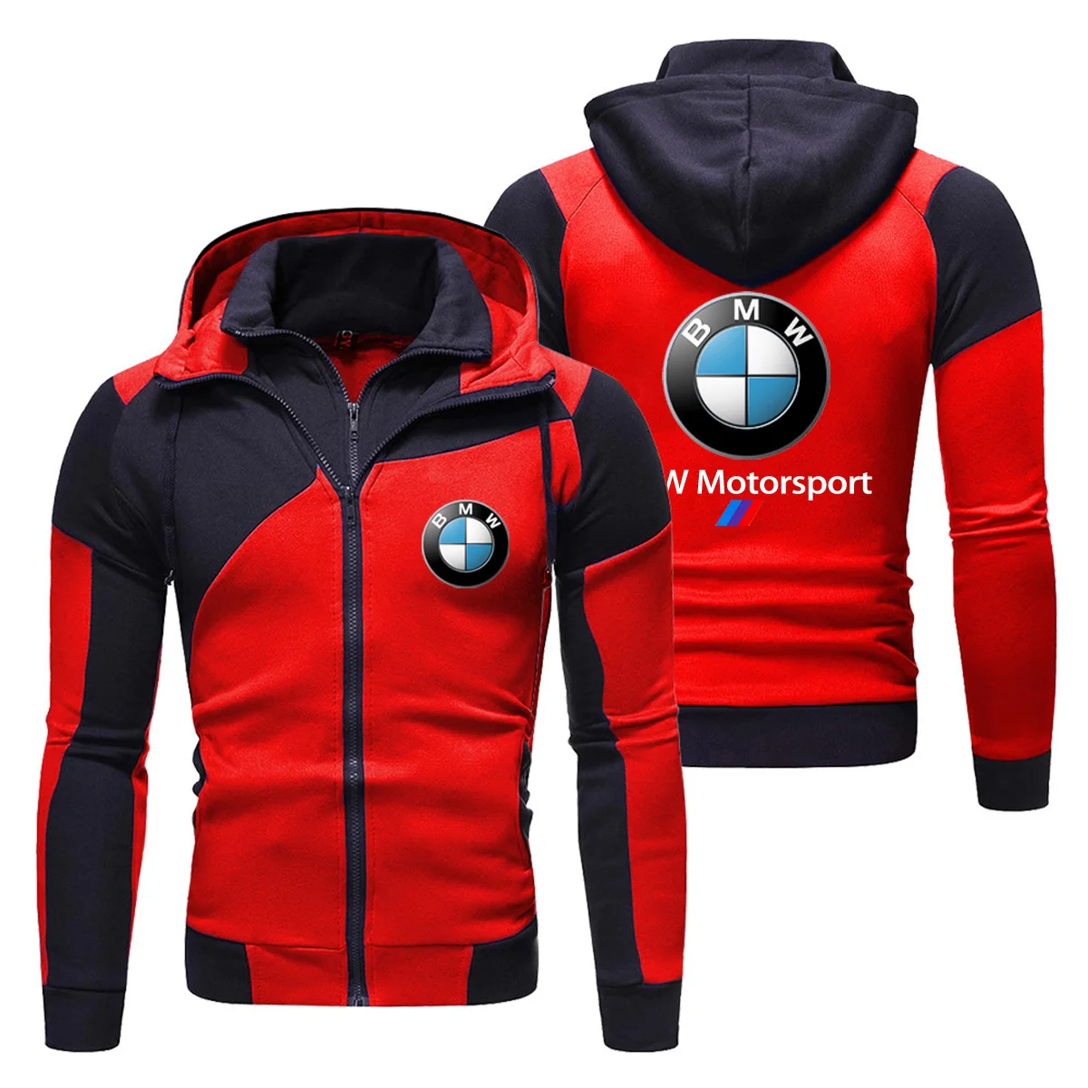 2025 New Style BMW Logo Hoodie BMW Printed Minimalist jacket BMW Winter Men's Clothing Chunky And Warm Double Zip Jacket