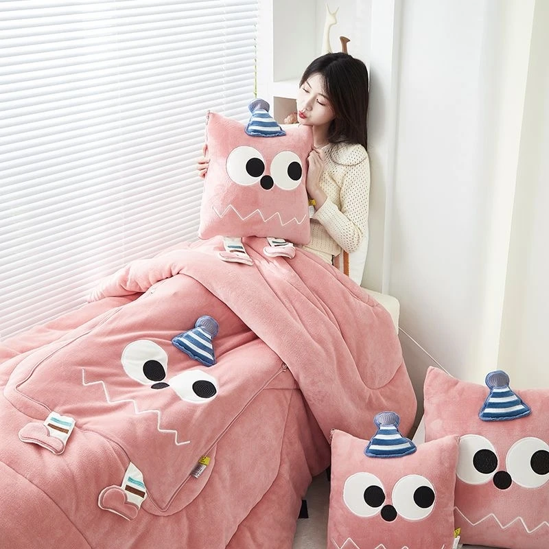 

New Cross Border Four Seasons Available Thick Cartoon Milk Velvet Hakimi Pillow For Office Napping Car Sofa Cushion