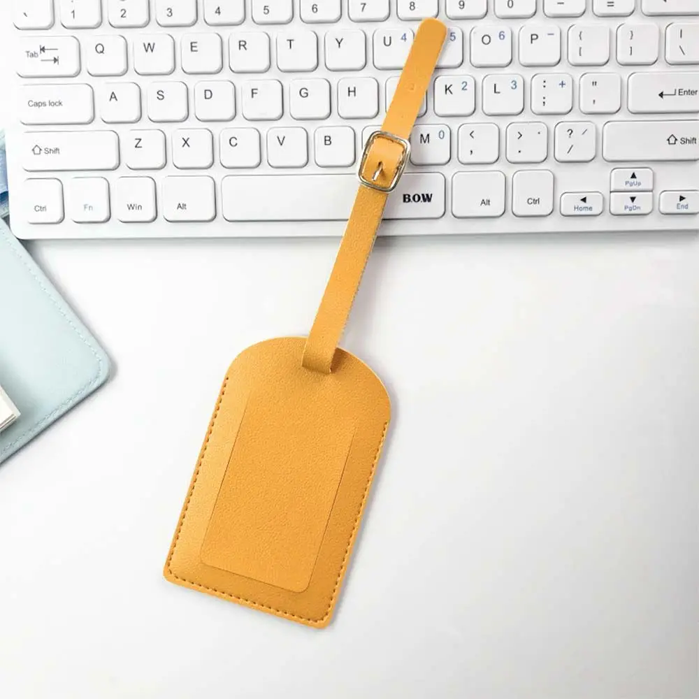 

Portable PU Leather Holiday Travel Airplane Check-in Travel Accessories Boarding Pass Luggage Tag Airplane Suitcase Tag