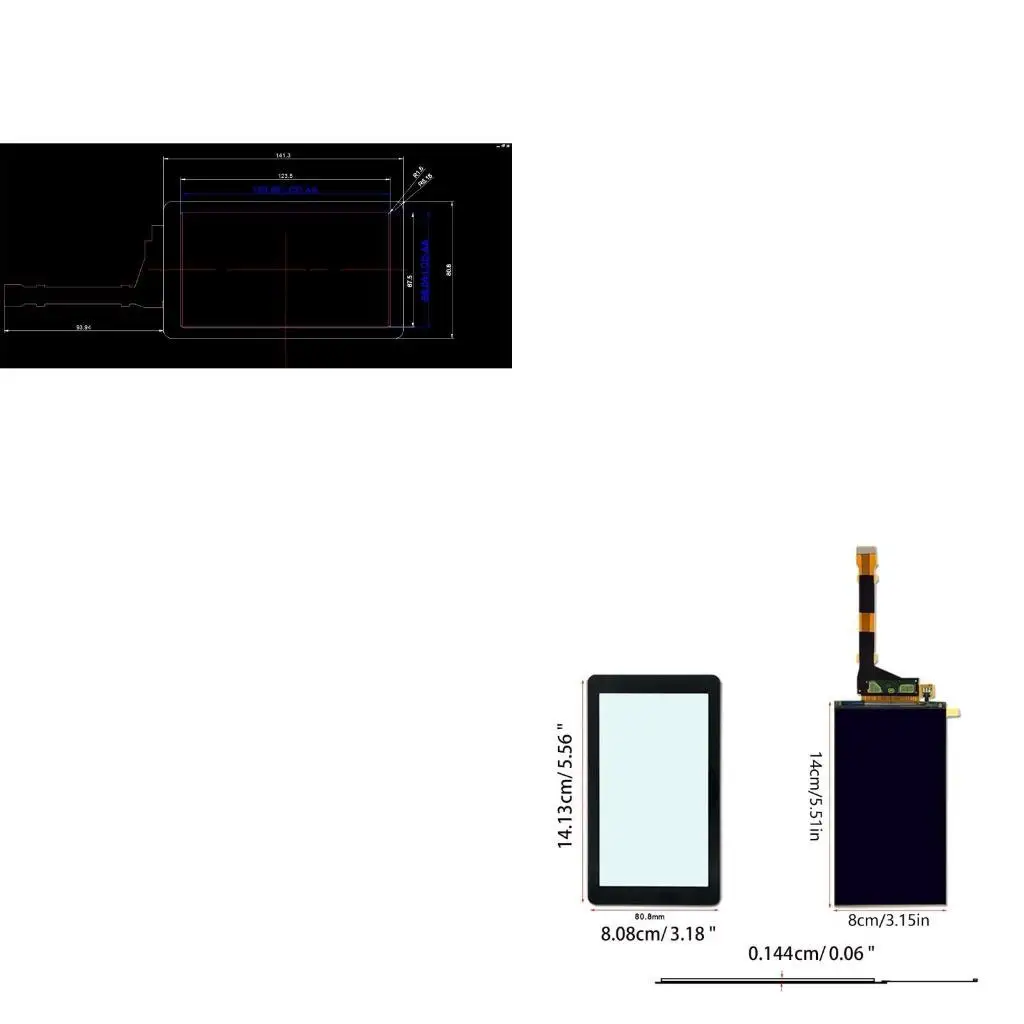 

652F 1440x2560 Решение 5,5 дюйма 2K ЖК -дисплей Устранение аксессуаров для -принтера.