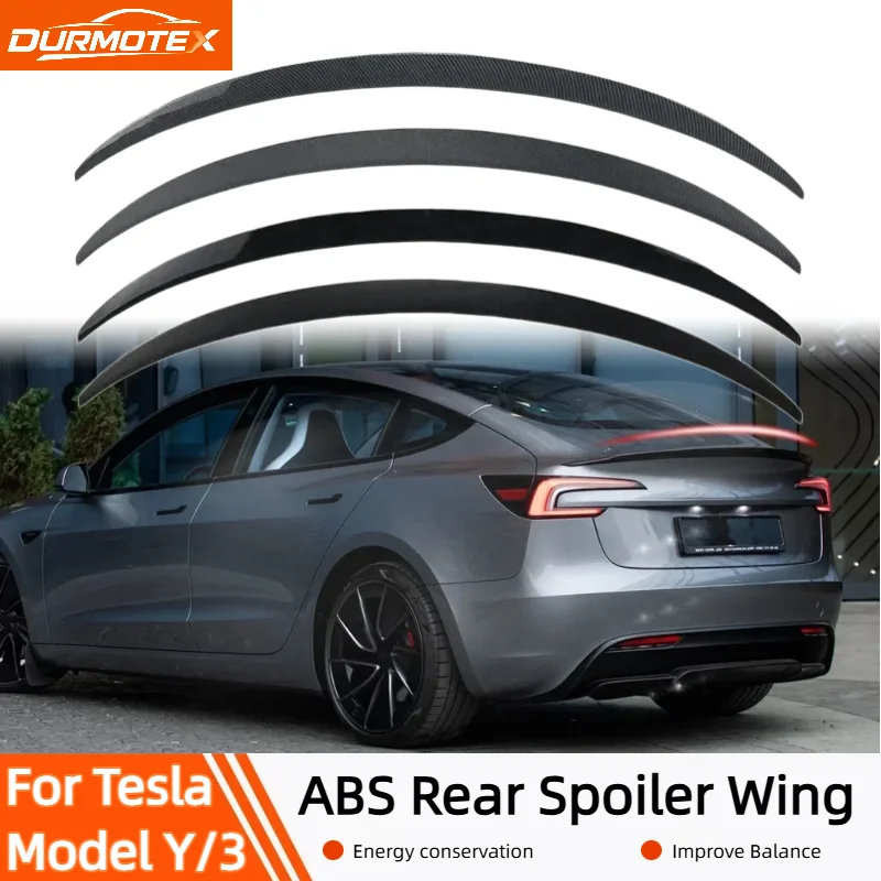 For Tesla Model 3 Highland Y Juniper2017-2026 ABS Rear Spoiler Car Wing Lip Rear Trunk Spoiler Exterior Modification Accessories