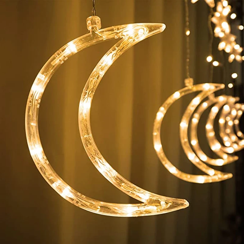 الترويج! LED ستارة ضوء 2.5 متر في الهواء الطلق مقاوم للماء غرفة نوم المنزل ديكور حفلات الزواج 12 نجوم ضوء القمر سلسلة الاتحاد الأوروبي التوصيل