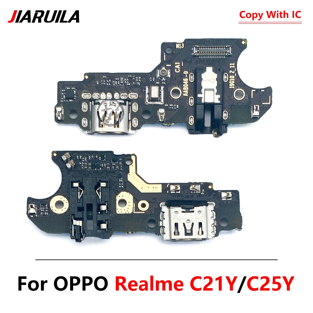 USB Charging Port Charger Board Flex Cable For Oppo Realme C21Y C25Y Dock Plug Connector With Microphone