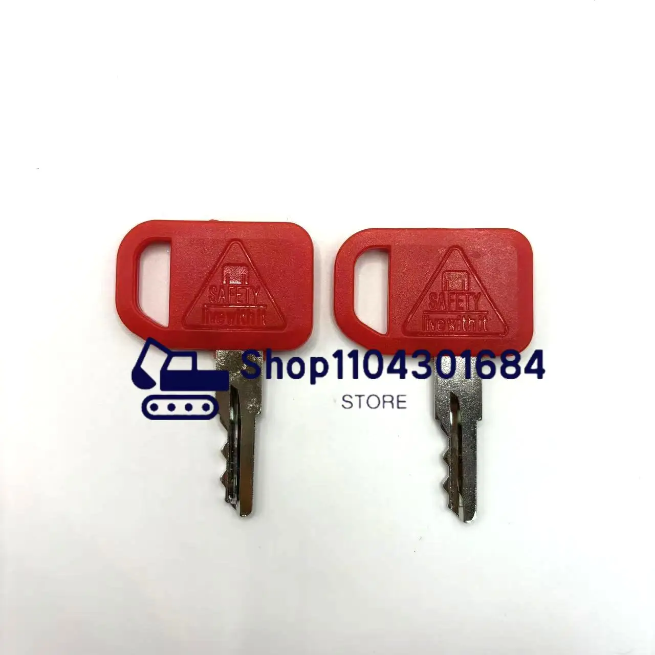 2Pcs JDR Excavator Keys for John Deere AT195302 AR51481 600 Loaders NEW backhoe tractor heavy equipment key