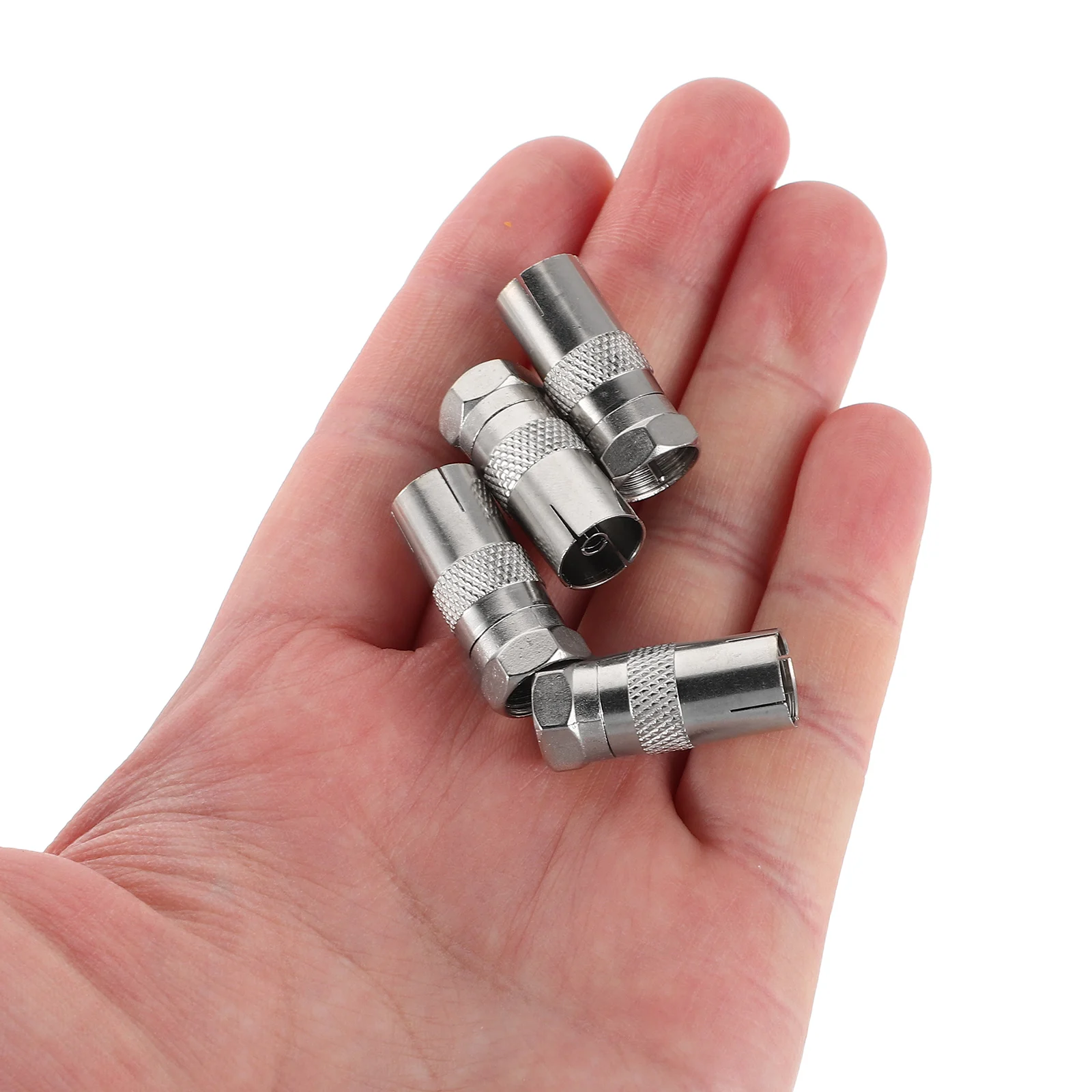 

16 Pcs F Type Connectors Silver Copper Coupler for Antenna Wall Ports Audio Video Components Satellite Cable