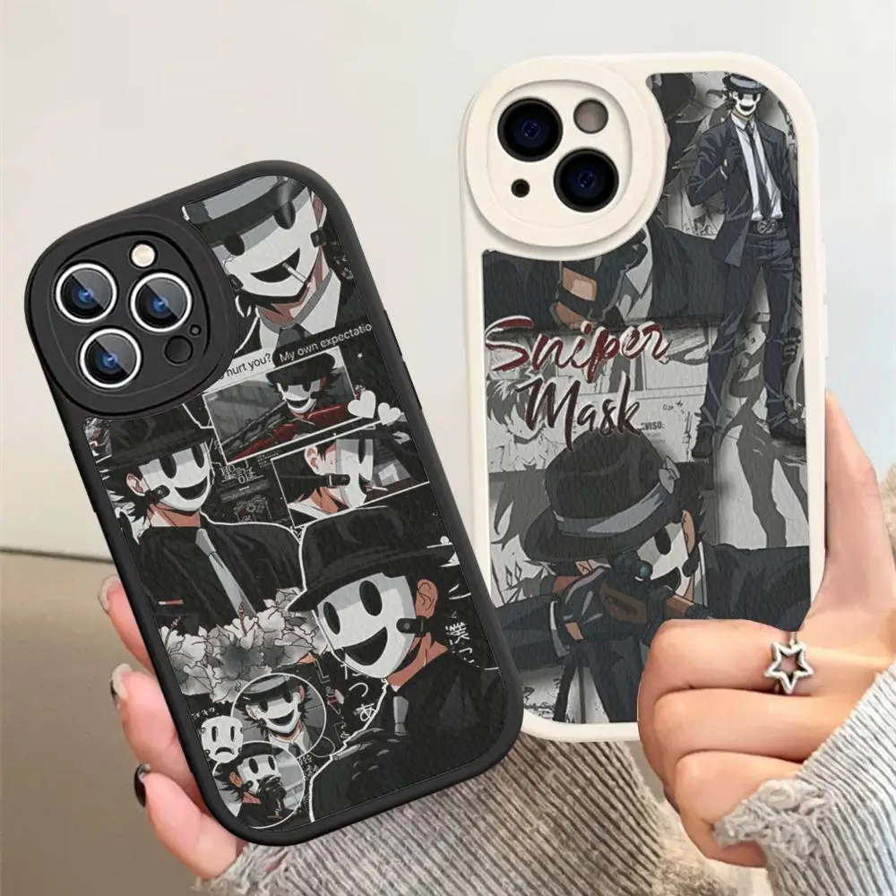 Anime High Rise Invasion Sniper Mask Phone Case Hard Leather For iPhone 14 13 12 Mini 11 14 Pro Max Xs X Xr 7 8 Plus Fundas