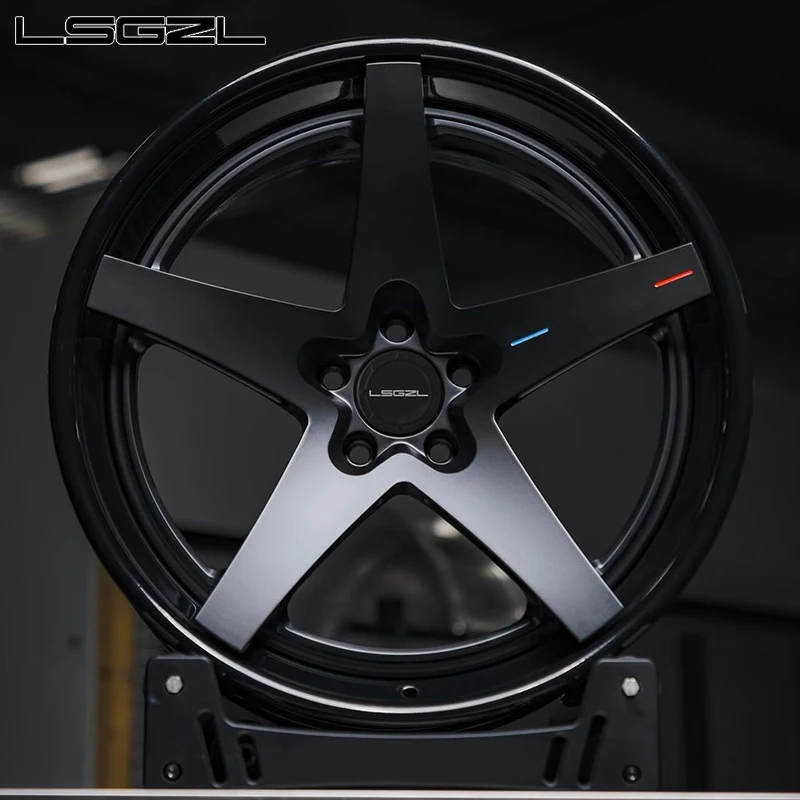 lsgzl forged 2-piece 5x114.3 5x130 custom for  C8 Ferrari  concave deep dish lip alloy rims 16-26 inch car wheel