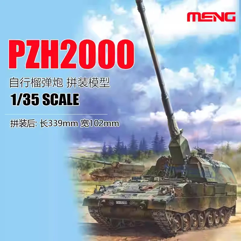 MENG TS-012 Panzerhaubitze 2000 German Self-Propelled Howitzer 1/35 Military Assembling Scale Model Kit DIY Toy, Collection Gift