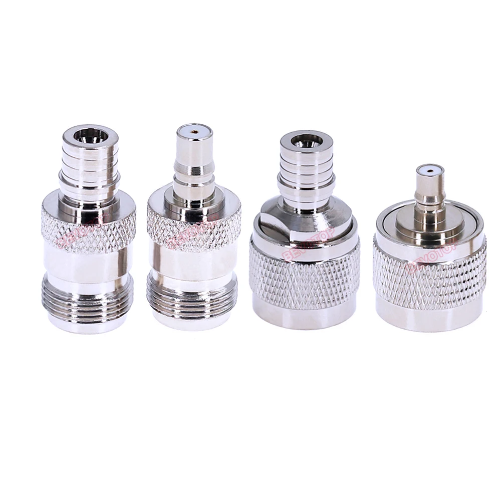 10PCS/LOT N Type to QMA Adapter N Female to QMA Female / Male Straight RF Coaxial Adaptor 50 Ohm Converter BEVOTOP Connectors