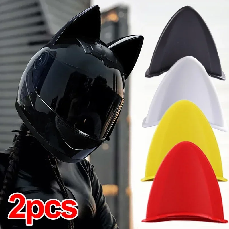 Universal 3D Cat Ears Capacete Styling Adesivos, Bonito, Universal, Motocicleta, Carro elétrico, Ciclismo, Decoração Acessórios