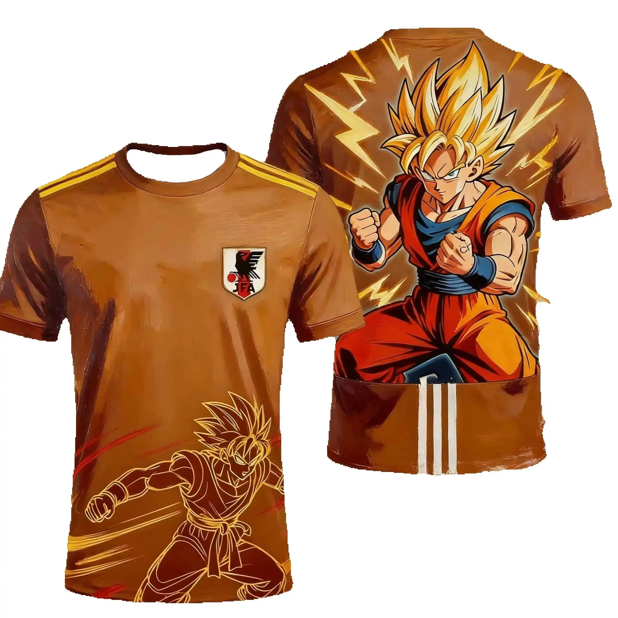 Dragon Ball Son Goku Japan National Team Soccer Jersey 3D Quick Dry T-Shirt For Men Women Fans Outdoor Sports Training Clothing