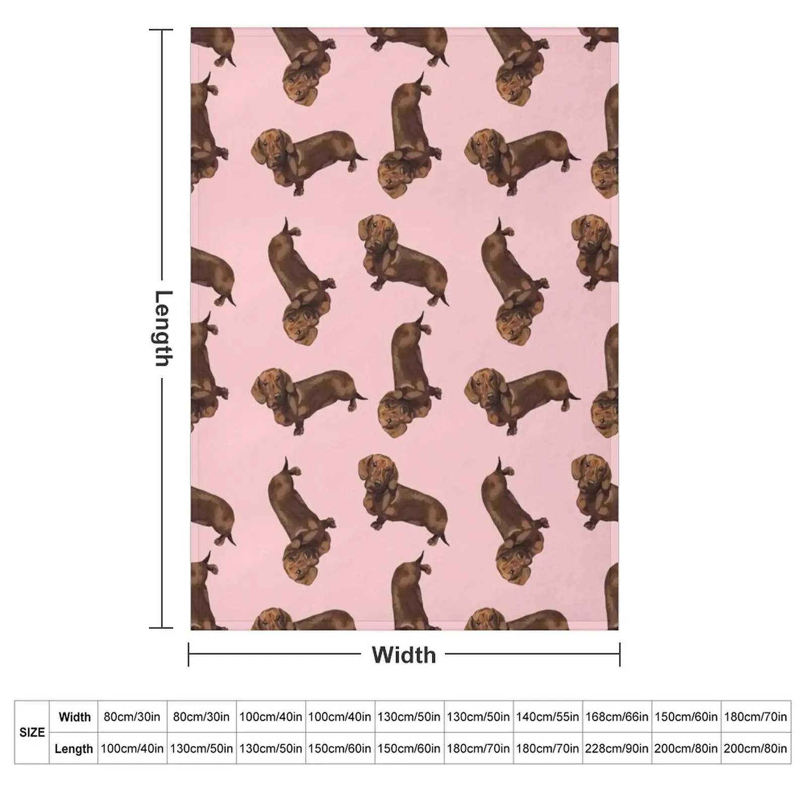 Mini Dachshund / Sausage Dog Throw Blanket For Decorative Sofa Moving Soft Retros Soft Plush Plaid Beach Blankets