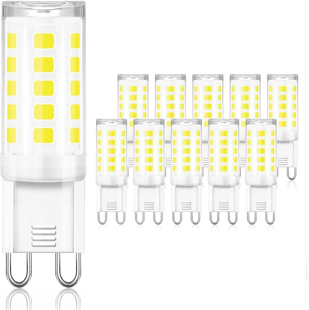 가장 밝은 G9 LED 램프, AC 220V 세라믹 SMD2835 LED 전구, 따뜻하고 차가운 흰색 스포트라이트, 할로겐 조명 교체, 도매, 10 개