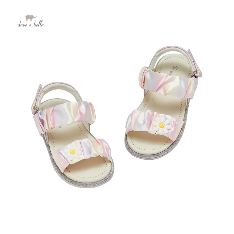 Dave Bella Children\'s Shoes Summer Style Children Sandals Girls Princess Beautiful Rainbow Shoes Kids Flat Sandals DK2235432