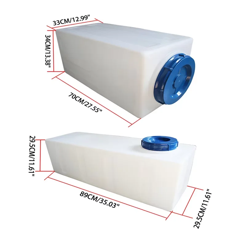 

80L RV Yacht Car Mounted Square Water Bucket Outdoor Household PE Plastic Water Storage Tank Vehicle Tools
