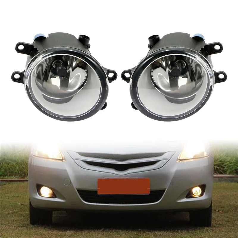 1 Set Car ABS Front Bumper Daytime Running Driving Lamp Fog Lights Kits With Switch Wiring For Toyota Vios Yaris Sedan 2007-2013