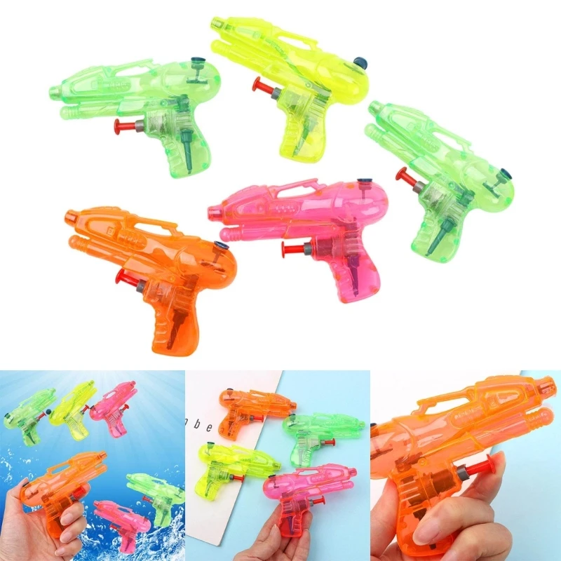 5 Pieces Plastic Water Guns Squirt Water Guns Children\'s Toy Plastic Guns Color Random for Outdoor Beach Swimming Pool