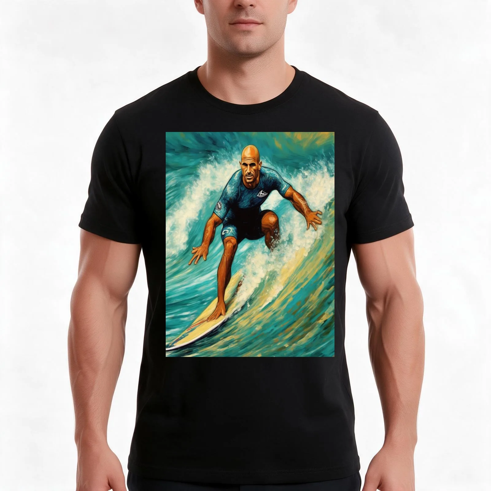 Mastery at Sea: Kelly Slater and the Spectacular Wave T-Shirt Summer Casual Cotton Tee Oversized Streetwear Tops 100% Cotton