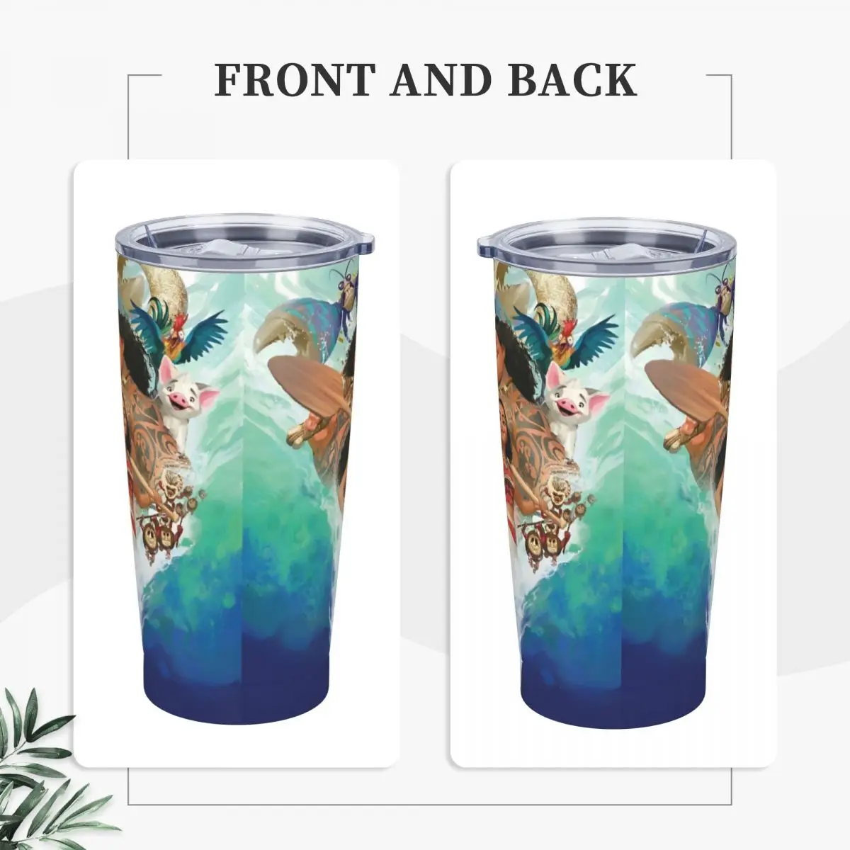 Moana 2 Cartoon Movie Tumbler Vacuum Insulated Thermal Cup Stainless Steel School Mugs Hot Cold Drink 20oz