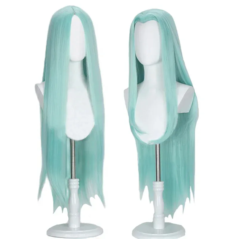 Anime cyberpunk edgerunners rebecca peruca cosplay 100cm longa reta rebecca cosplay cabelo ciano becca anime perucas peruca boné