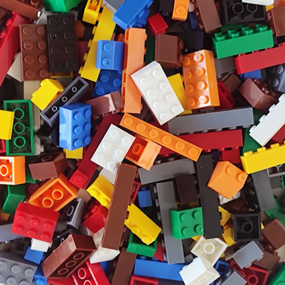 120/240PCS Bouwstenen Lot Pack Stad Klassieke Bakstenen Gesorteerd door Kleur Bakstenen Blokplaat Creatief Speelgoed Compatibel met Legoeds