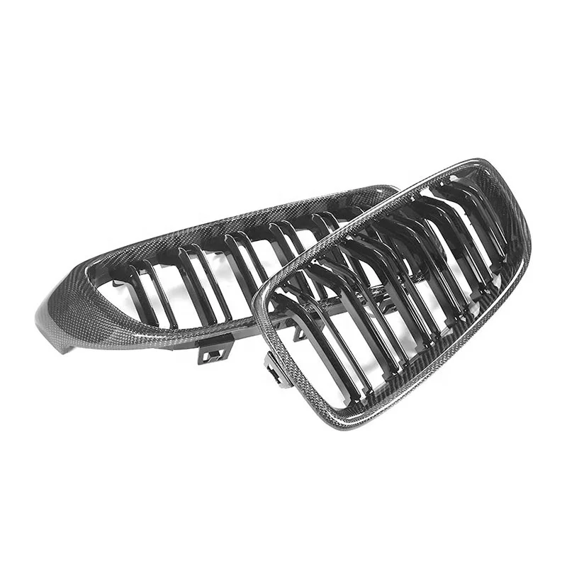 

Автомобильные решетки из углеродного волокна для BMW 4 SER F32 F33 F36 M3 F80 M4 F82 F83 2013-2018 Передний бампер Решетка для почек с двойной планкой