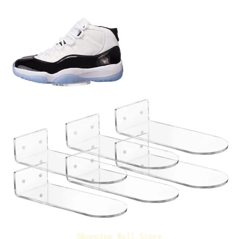 

Durable Firm Sneaker Shelf Wall Mounted Home Tool Acrylic Shoes Shelves Set Display Stand for Gaming Room Living Room