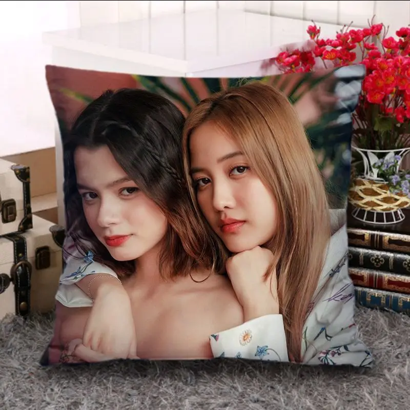 New Thailand Stars Drama GAPtheseries Freen Becky FreenBecky photo cute double sided throw pillow  FreenBecky doll gift