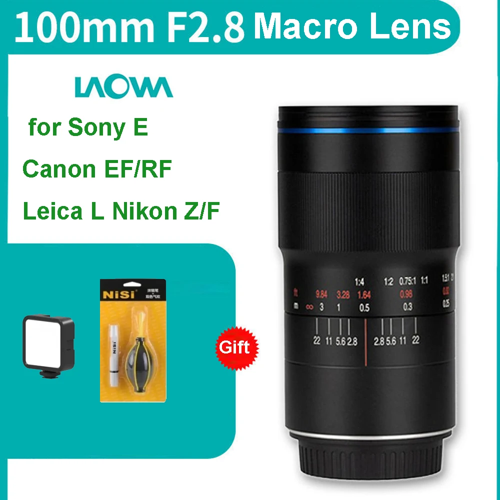 

Laowa 100mm f2.8 Ultra Macro APO Lens Manual Full-Frame CA-Dreamer Macro 2X for Sony E Canon EF/RF Leica L Nikon Z Cameras