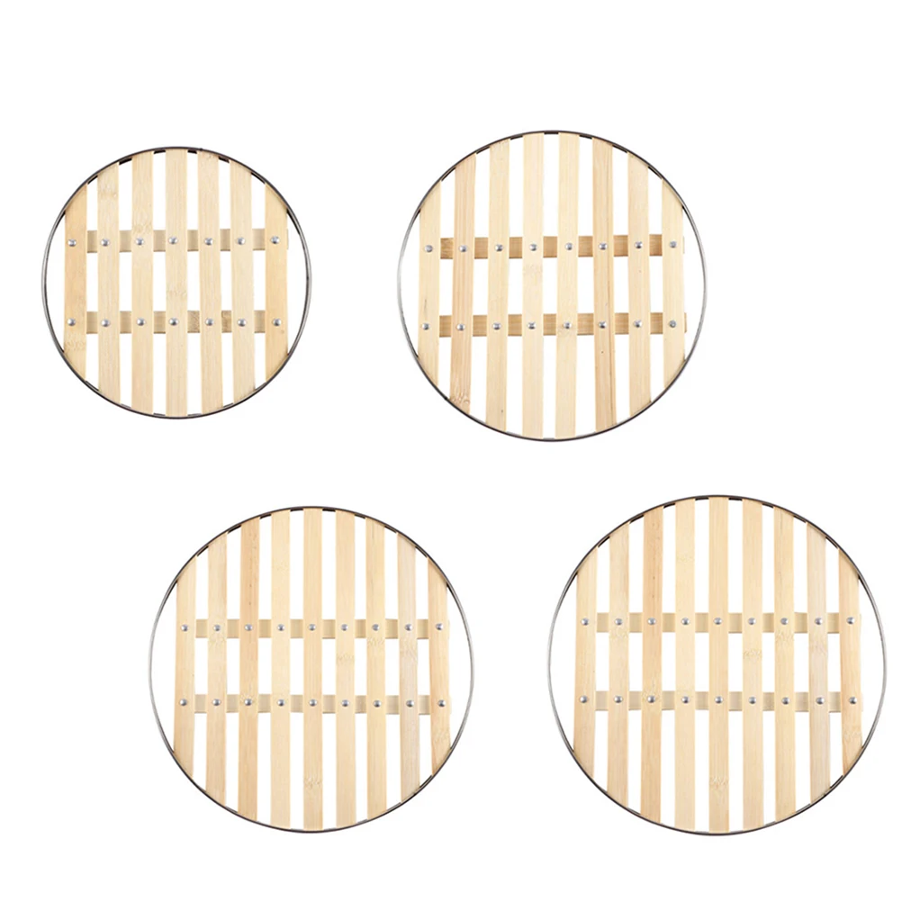 

4 Pcs Rack Food Grade Stainless Steel Round Steaming Bamboo Steaming Rack Holder Cooling Cooking Supplies Kitchen Tools