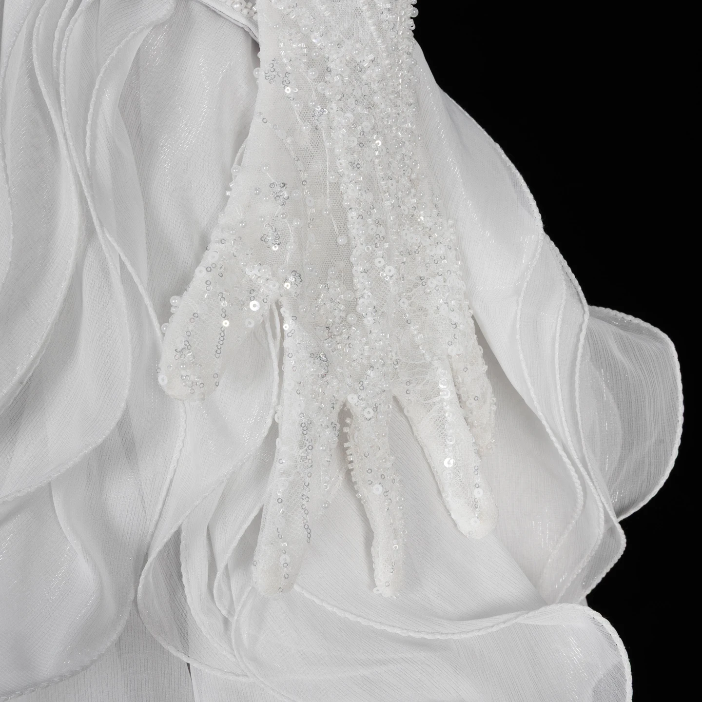Sharon Said Luxuriöses graues Abendkleid mit Spaghettiträgern, Korsett-Oberteil, gerüschtem Chiffon, für formelle Anlässe, Partykleider SS672, maßgeschneidert – Detail 10