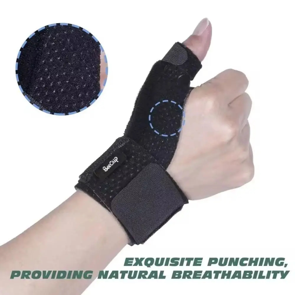 New SBR Wrist Guard Black Adjustable Sports Wristband Protective Gear Gym