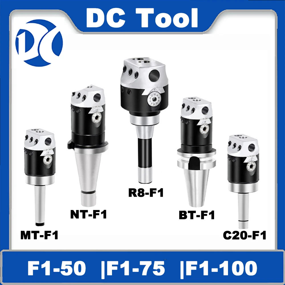 

F1 Type Boring Head F1 2/3/4 Inch 50/75 MT2 MT3 MT4 MT5 BT NT R8 C20 Lathe Boring Bar Milling Holder Machine Tools Boring Cutter