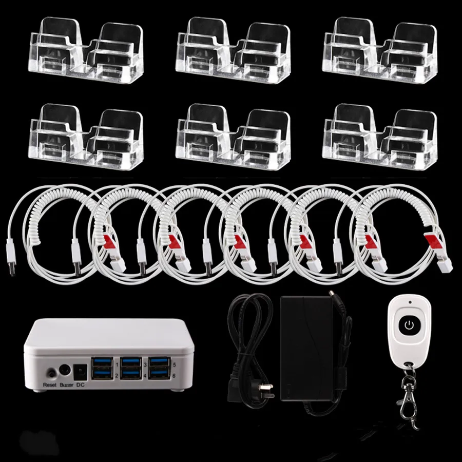 

4 6 8 10 Port Mobile Phone Retail Store Alarm Anti Theft Device