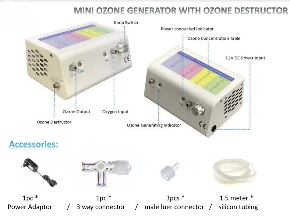 AQUAPURE Factory Price O3 Therapy Machine Ozone Destructor Integrated Professional Medical Grade Ozone Generator