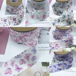 10 Yards 40MM Double Sided Lace Flower Ribbon DIY Handmade Material Headwear for Hair Bows Clothing Shoes Hats Accessories