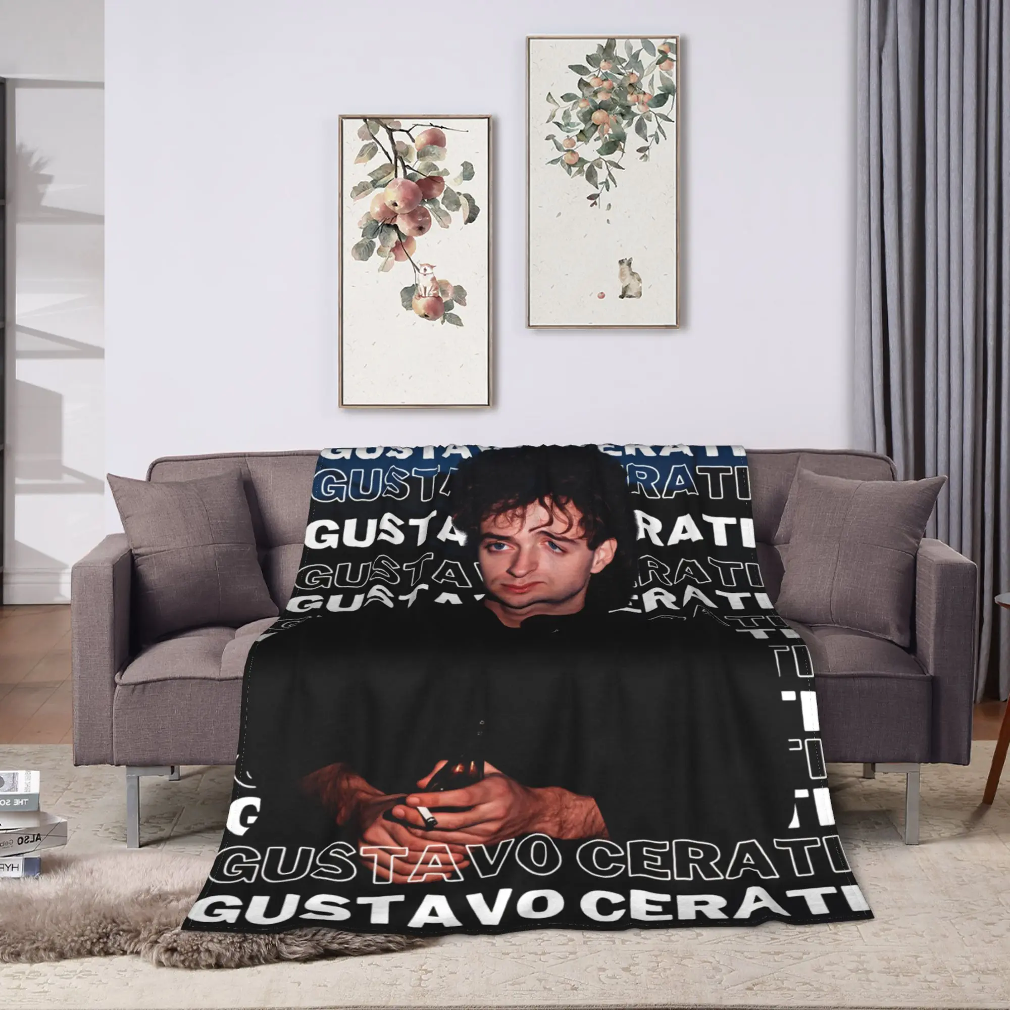 Warm Soft BlanketChildren Camping Gustavo Cerati Argentine Singer  Throw Blanket Flannel Bedspread For Bed Funny Sofa Cover