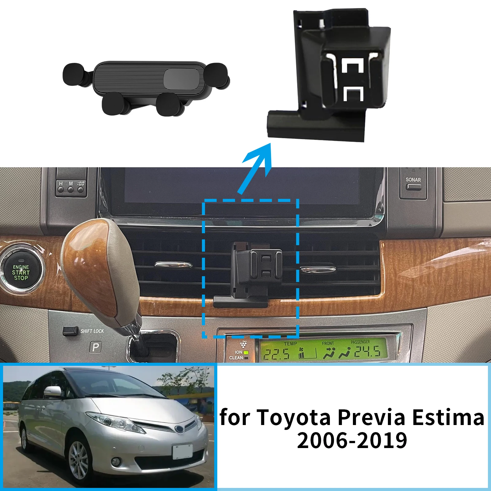 

Car Mobile Phone Holder for Toyota Previa 50 2006-2019 XR50 Estima Tarago GPS Bracket Navigation Stand Auto