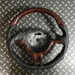 For BMW E46 3-Series E53 X5 Sport Steering Wheel Walnut Wood W/ Center Trim