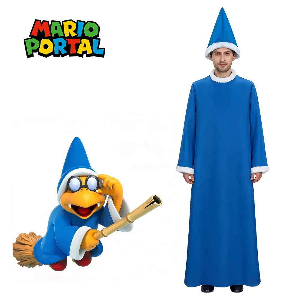 Anime Blue Magikoopa Carmike Cosplay Kostüm Halloween Ostern Performance Outfit Auf Lager